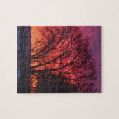 Boom en Zonsondergang Puzzel Legpuzzel (Horizontaal)