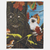 Boom Ent Kat Herfst Fantasie Fleece Deken (Voorkant)