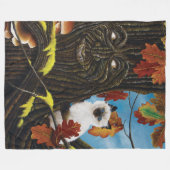 Boom Ent Kat Herfst Fantasie Fleece Deken (Voorkant (Horizontaal))