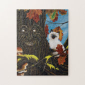 Boom Ent Kat Herfst Fantasie Legpuzzel (Verticaal)