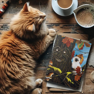 Boom Ent Kat Herfst Fantasie Notitieboek