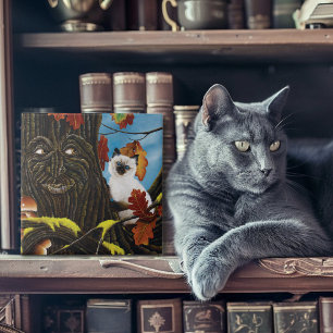 Boom Ent Kat Herfst Fantasie Tegeltje