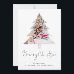 Boom Familie Foto 2026 Kalender Vrolijk Kerstfeest Feestdagenkaart<br><div class="desc">Familiefoto in een boomvormig masker 2025 Kalenderscript Vrolijk kerstfeest. Vier het seizoen in stijl met deze moderne kerstkaart met uw eigen afbeelding omlijst in een feestelijke kerstboomvorm! Dit minimalistische ontwerp van de vakantiepas plaatst uw familiefoto in het midden, genesteld in een wit boomsilhouet voor een frisse, eigentijdse look. Vervang eenvoudig...</div>