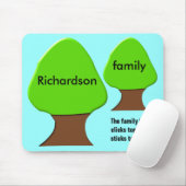 Boom familie Tree Mousepad Muismat (Met muis)
