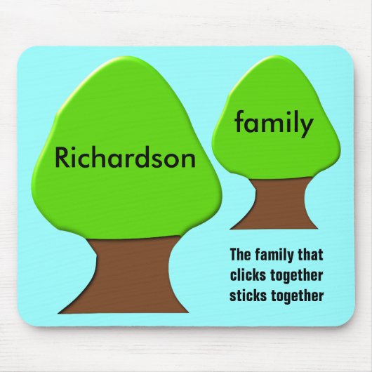 Boom familie Tree Mousepad Muismat (Voorkant)