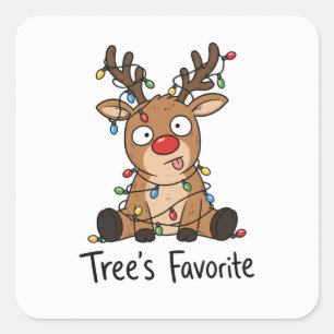 boom favoriete Ambachten & Feestartikelen > Cadeau Vierkante Sticker