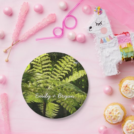 Boom Fern in het regenwoud Papieren Bordje (Feest)