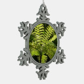 Boom Fern in het regenwoud Tin Sneeuwvlok Ornament (Links)