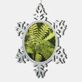 Boom Fern in het regenwoud Tin Sneeuwvlok Ornament (Rechts)