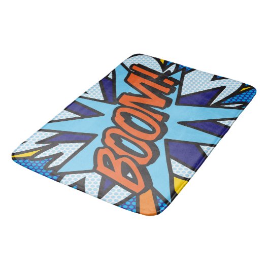 BOOM Fun Retro Comic Book Pop Art Badmat (Gekanteld)