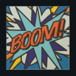 BOOM Fun Retro Comic Book Pop Art Hout Afdruk<br><div class="desc">Een leuk,  cool en trendy retro-stripverhaal pop-geïnspireerd design dat de grillen,  zap,  pow in je leven zet. Het perfecte cadeau voor superhelden,  vrienden,  familie of als een traktatie voor jezelf. Ontworpen door: ComicBookPop© op www.zazzle.com/comicbookpop*</div>