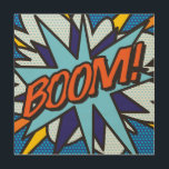 BOOM Fun Retro Comic Book Pop Art Hout Afdruk<br><div class="desc">Een leuk,  cool en trendy retro-stripverhaal pop-geïnspireerd design dat de grillen,  zap,  pow in je leven zet. Het perfecte cadeau voor superhelden,  vrienden,  familie of als een traktatie voor jezelf. Ontworpen door: ComicBookPop© op www.zazzle.com/comicbookpop*</div>