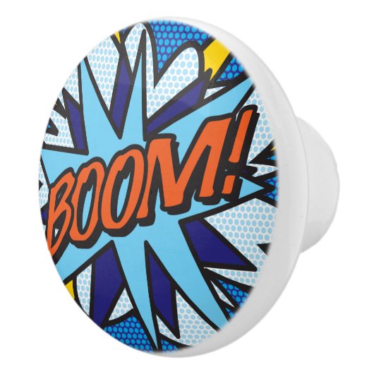BOOM Fun Retro Comic Book Pop Art Keramische Knop (Rechts)