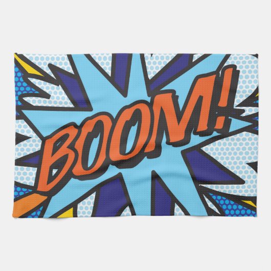 BOOM Fun Retro Comic Book Pop Art Theedoek (Horizontaal)