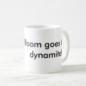Boom gaat de dynamiet in! koffiemok (Voorkant rechts)