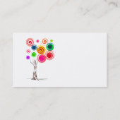 Boom gekleurde stalen spiraalvormig eco-grafisch.p visitekaartje (Achterkant)