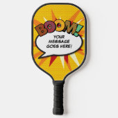BOOM Gepersonaliseerde Spraakballon Grappig Cool Pickleball Paddle (Achterkant)