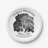 Boom gezinshereniging persoonlijke partij papieren bordje (Voorkant)