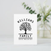 Boom - gezinshereniging zomervakantie briefkaart (Staand voorkant)