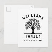 Boom - gezinshereniging zomervakantie briefkaart (Voorkant / Achterkant)