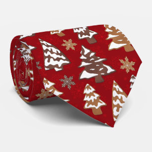 Boom Gingerbrood Koekjes Rood kerstfeest Stropdas