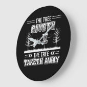 Boom Giveth Tree Taketh Away Disk Golf Grote Klok (Hoek)