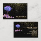 *~* Boom Glitter Amethyst Magische juwelen   Visitekaartje (Voorkant / Achterkant)