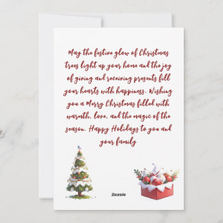 Boom gloed & Cadeaus Feestdagenkaart