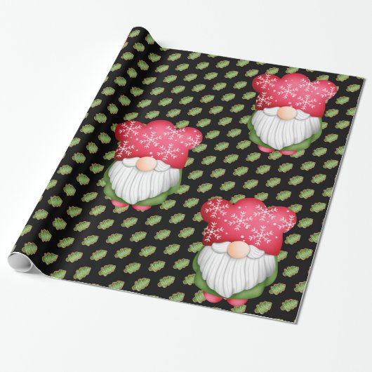 Boom Gnome Kleur aanpassen Cadeaupapier (Uitgerold)