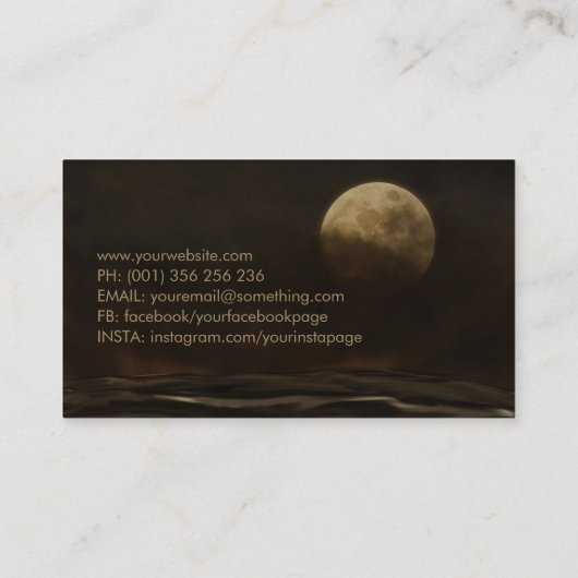 Boom Goddess - Moon Worship Visitekaartje (Achterkant)