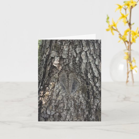 Boom hart notecard #1 kaart (Gele Bloem)