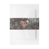 Boom hart rustieke bruiloft uitnodigingen wikkel (Voorkant Voorbeeld)