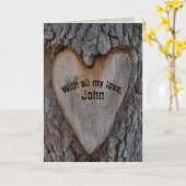 boom hart snijwerk voor jubileum kaart (Gele Bloem)