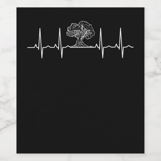 Boom hartslag Natuur buitenshuis Wijn Etiket (Enkel label)