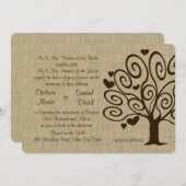 Boom Hearts Wedding Kaart (Voorkant / Achterkant)