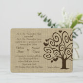 Boom Hearts Wedding Kaart (Staand voorkant)