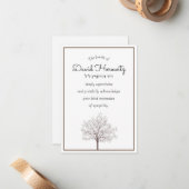 Boom Hebreeuwse Joodse Sympathiekaarten 5.5 x 3.5 Notitiekaartje (Voorkant / Achterkant in situ)