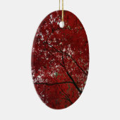 Boom Herfst Season Red Brown Autumn Leaves Keramisch Ornament (Rechts)