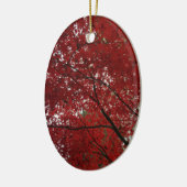 Boom Herfst Season Red Brown Autumn Leaves Keramisch Ornament (Links)