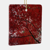 Boom Herfst Season Red Brown Autumn Leaves Keramisch Ornament (Rechts)