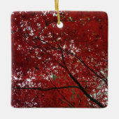 Boom Herfst Season Red Brown Autumn Leaves Keramisch Ornament (Voorkant)