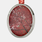 Boom Herfst Season Red Brown Autumn Leaves Metalen Ornament (Links)