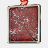 Boom Herfst Season Red Brown Autumn Leaves Metalen Ornament (Links)