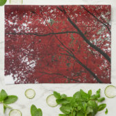 Boom Herfst Season Red Brown Autumn Leaves Theedoek (Gevouwen)