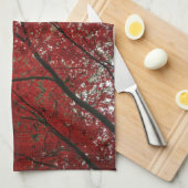 Boom Herfst Season Red Brown Autumn Leaves Theedoek (Quarter Fold)