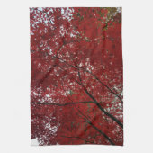 Boom Herfst Season Red Brown Autumn Leaves Theedoek (Verticaal)