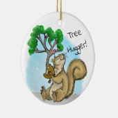 Boom Hugger! eekhoorn Keramisch Ornament (Rechts)
