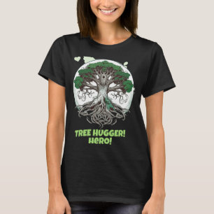 Boom hugger held Eco vriendelijk T-shirt