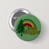 Boom Hugger Hippie Rainbow Ronde Button 5,7 Cm (Voorkant /achterkant)