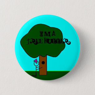 Boom Hugger, ik ben een Boom Hugger Ronde Button 5,7 Cm